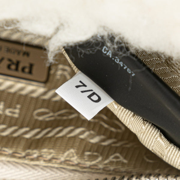 プラダ Re-Edition2005 ハンドバッグ ショルダーバッグ 2WAY 1BH204BOO ホワイト ウール レディース PRADA 【中古】