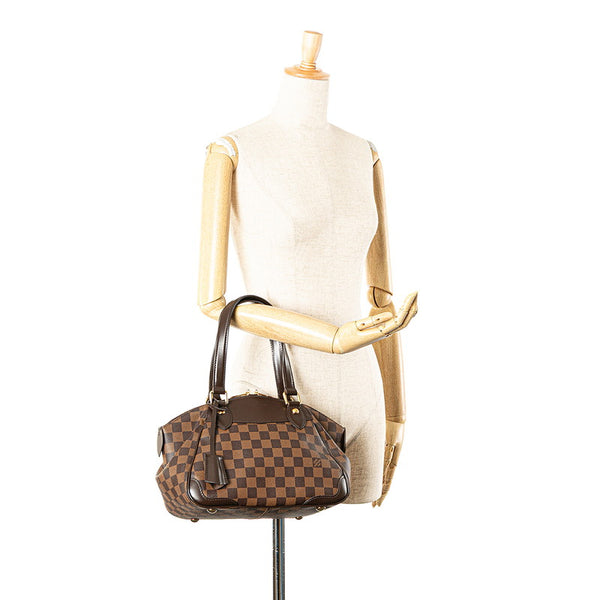 ルイ ヴィトン ダミエ ヴェローナPM ハンドバッグ N41117 ブラウン PVC レザー レディース LOUIS VUITTON 【中古】