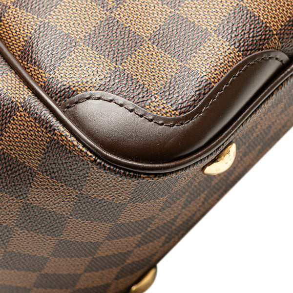 ルイ ヴィトン ダミエ ヴェローナPM ハンドバッグ N41117 ブラウン PVC レザー レディース LOUIS VUITTON 【中古】