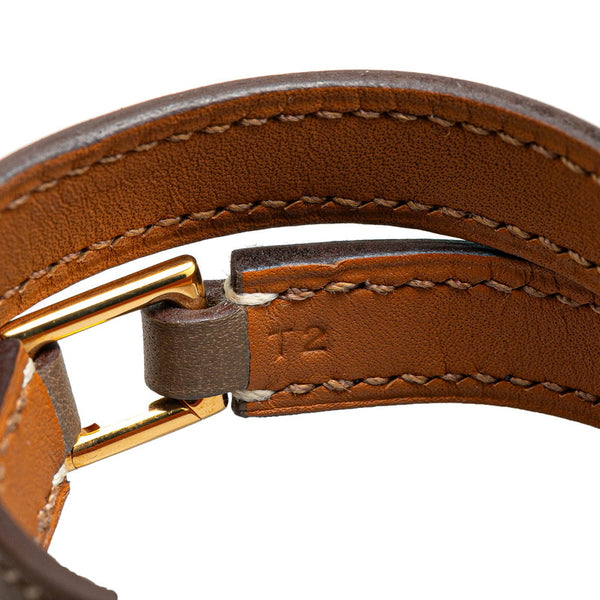 エルメス リヴァル ドゥブルトゥール T2 バングル エトゥープ グレージュ スイフト レディース HERMES 【中古】