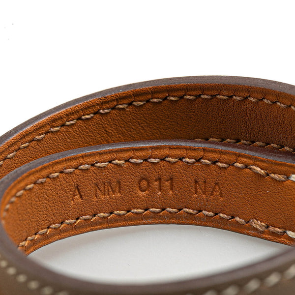 エルメス リヴァル ドゥブルトゥール T2 バングル エトゥープ グレージュ スイフト レディース HERMES 【中古】