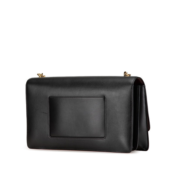 セリーヌ チェーン ショルダーバッグ ブラック ゴールド レザー レディース CELINE 【中古】