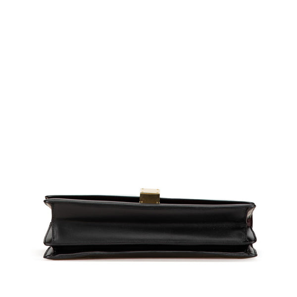 セリーヌ チェーン ショルダーバッグ ブラック ゴールド レザー レディース CELINE 【中古】
