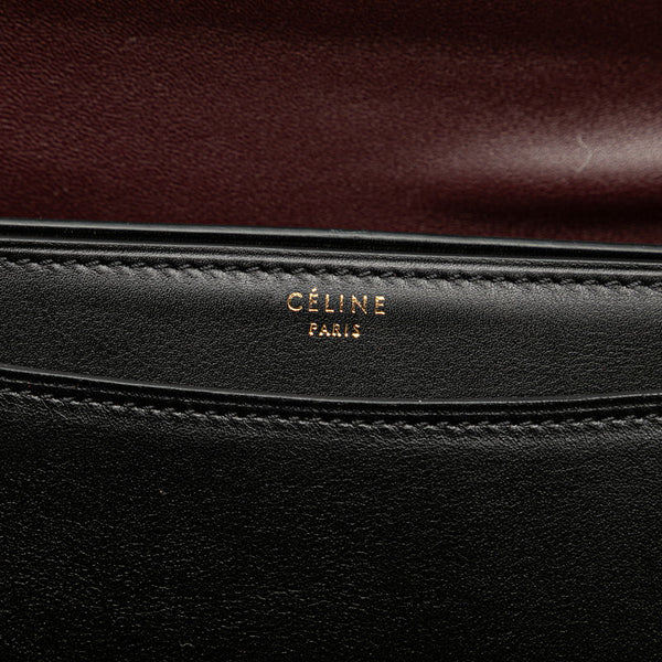 セリーヌ チェーン ショルダーバッグ ブラック ゴールド レザー レディース CELINE 【中古】