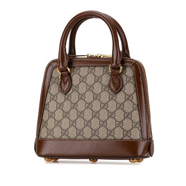 グッチ GGスプリーム ホースビット 1955 ハンドバッグ ショルダーバッグ 2WAY 640716 ブラウン PVC レザー レディース GUCCI 【中古】