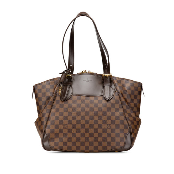 ルイ ヴィトン ダミエ ヴェローナGM ハンドバッグ N41119 ブラウン PVC レザー レディース LOUIS VUITTON 【中古】