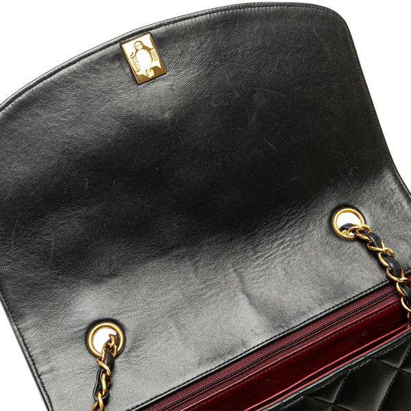 シャネル ダイアナ25 ココマーク チェーン ショルダーバッグ  ブラック ゴールド ラムスキン レディース CHANEL 【中古】