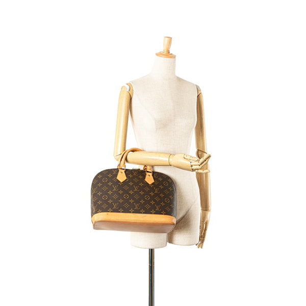 ルイ ヴィトン モノグラム アルマ ハンドバッグ M51130 ブラウン PVC レザー レディース LOUIS VUITTON 【中古】