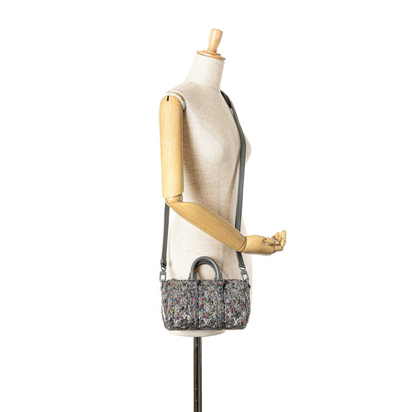 ルイ ヴィトン LVフェルト キーポルXS ハンドバッグ ショルダーバッグ 2WAY M80821 グレー フェルト レザー レディース LOUIS VUITTON 【中古】