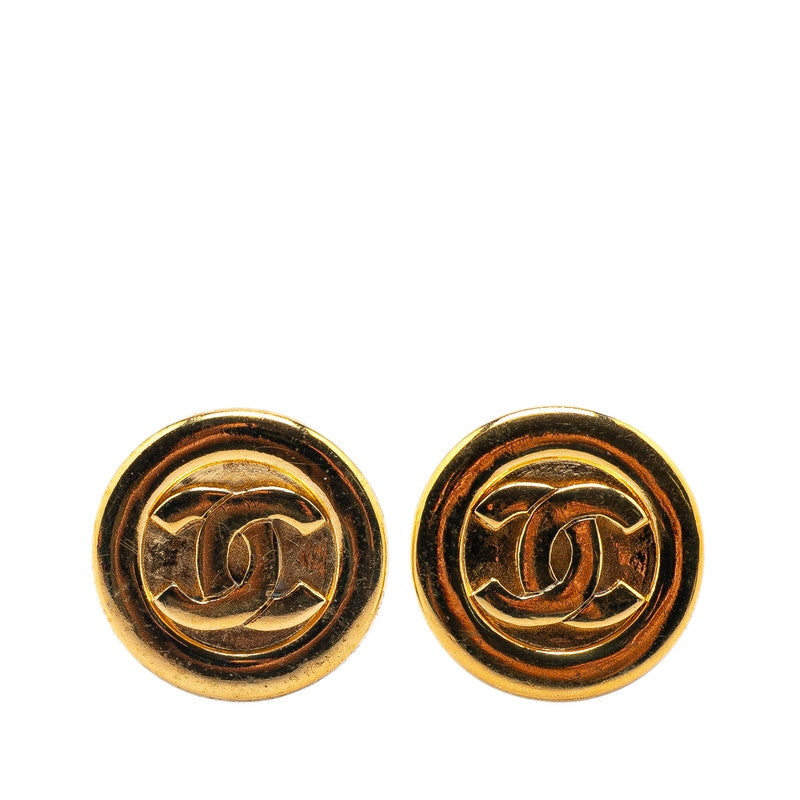 シャネル ココマーク ラウンド イヤリング ゴールド メッキ レディース CHANEL 【中古】