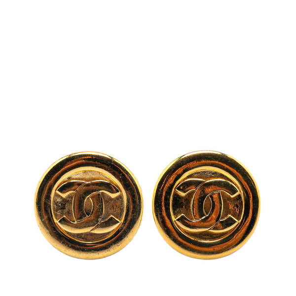 シャネル ココマーク ラウンド イヤリング ゴールド メッキ レディース CHANEL 【中古】