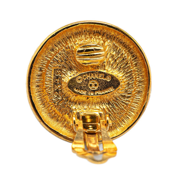 シャネル ココマーク ラウンド イヤリング ゴールド メッキ レディース CHANEL 【中古】