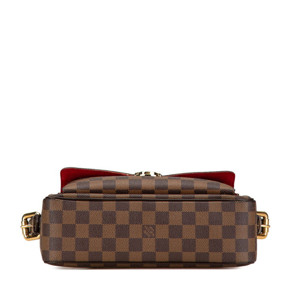 ルイ ヴィトン ダミエ ラヴェッロGM 斜め掛け ショルダーバッグ N60006 ブラウン PVC レザー レディース LOUIS VUITTON 【中古】