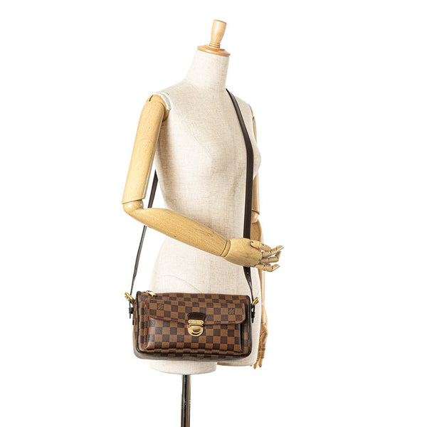 ルイ ヴィトン ダミエ ラヴェッロGM 斜め掛け ショルダーバッグ N60006 ブラウン PVC レザー レディース LOUIS VUITTON 【中古】