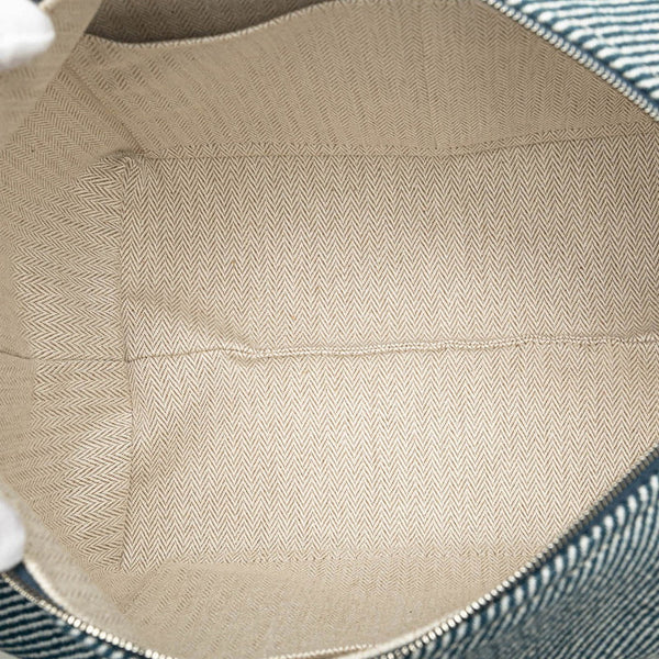 エルメス ブリッド ア ブラック GM バニティポーチ ハンドバッグ ブルーアビス ウール レディース HERMES 【中古】