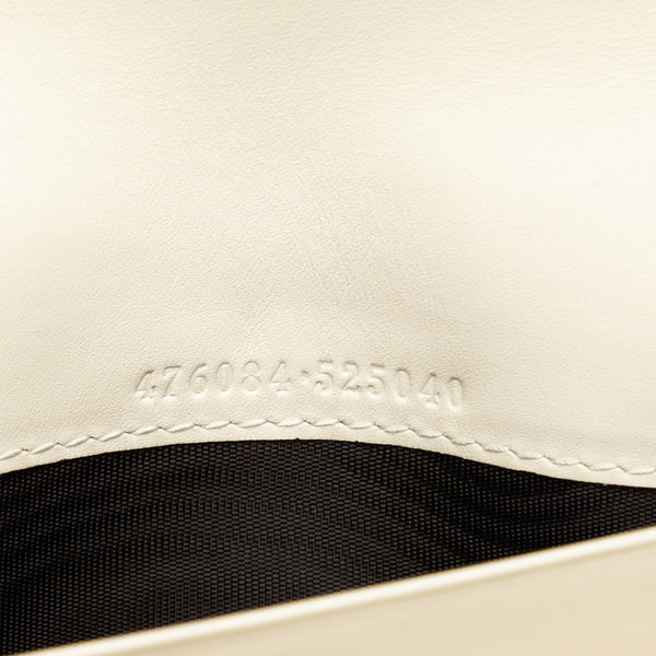 グッチ シルヴィ コンチネンタルウォレット 長財布 476084 ホワイト レザー レディース GUCCI 【中古】