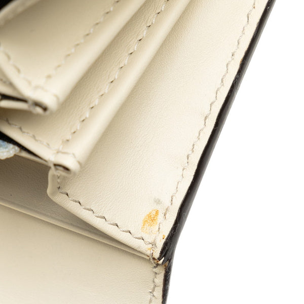 グッチ シルヴィ コンチネンタルウォレット 長財布 476084 ホワイト レザー レディース GUCCI 【中古】