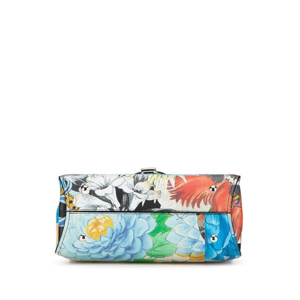 サルヴァトーレフェラガモ ガンチーニ フラワー 斜め掛け ハンドバッグ ショルダーバッグ 2WAY マルチカラー レザー レディース Salvatore Ferragamo 【中古】