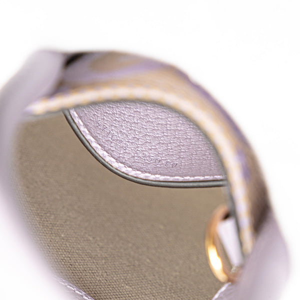 グッチ ジャンボGG ミニトートバッグ ハンドバッグ ショルダーバッグ 2WAY 671623 パープル ベージュ キャンバス レザー レディース GUCCI 【中古】