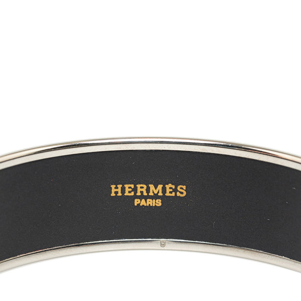 エルメス エマイユGM 馬 七宝焼き バングル シルバー ピンク マルチカラー メタル レディース HERMES 【中古】