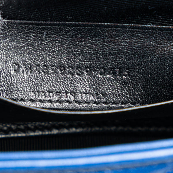 サンローラン YSL モノグラム ベイビーチャイ チェーン ショルダーバッグ 399289 ブルー レザー レディース SAINT LAURENT 【中古】
