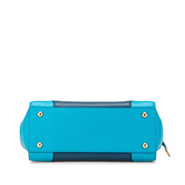 サルヴァトーレフェラガモ ガンチーニ ハンドバッグ ショルダーバッグ 2WAY ネイビー ブルー レザー レディース Salvatore Ferragamo 【中古】