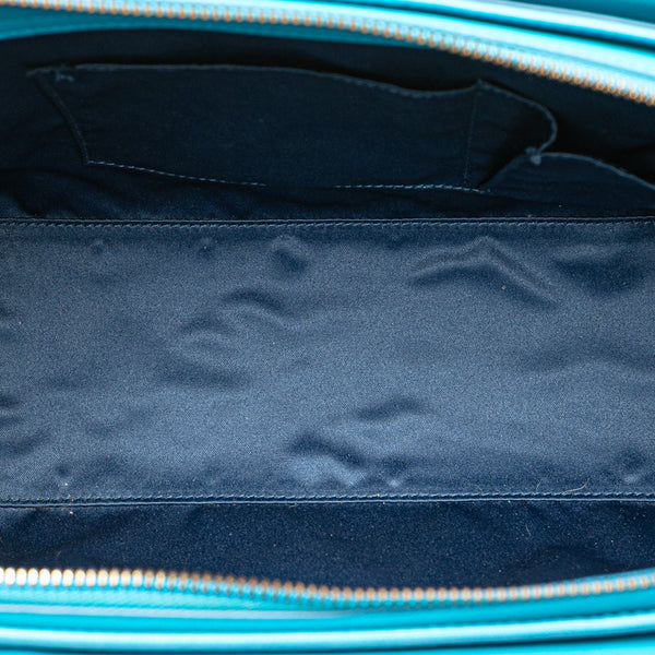 サルヴァトーレフェラガモ ガンチーニ ハンドバッグ ショルダーバッグ 2WAY ネイビー ブルー レザー レディース Salvatore Ferragamo 【中古】