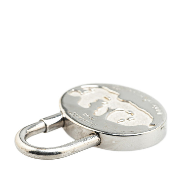 エルメス 地中海 2003年限定 カデナ パドロック 南京錠 シルバー メタル レディース HERMES 【中古】