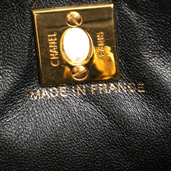 シャネル マトラッセ ココマーク ミニハンドバッグ ブラック ラムスキン レディース CHANEL 【中古】