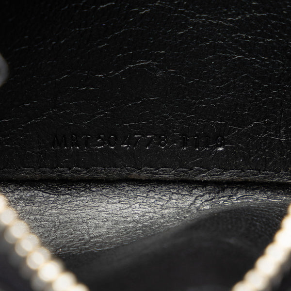 サンローラン コインケース 小銭入れ ラウンドファスナー 504778 ブラック レザー レディース SAINT LAURENT 【中古】