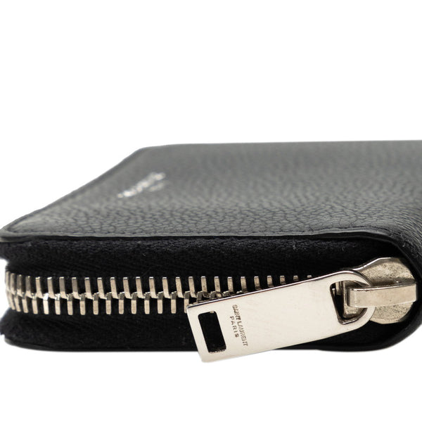 サンローラン コインケース 小銭入れ ラウンドファスナー 504778 ブラック レザー レディース SAINT LAURENT 【中古】