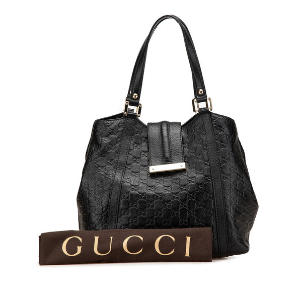グッチ グッチシマ トートバッグ 233607 ブラック レザー レディース GUCCI 【中古】