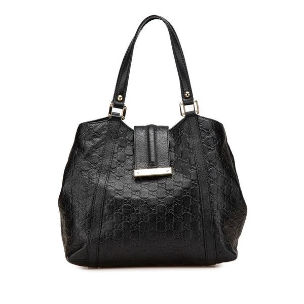 グッチ グッチシマ トートバッグ 233607 ブラック レザー レディース GUCCI 【中古】