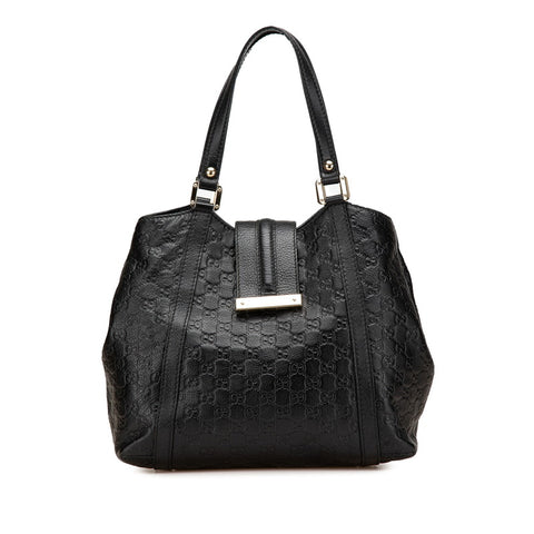 グッチ グッチシマ トートバッグ 233607 ブラック レザー レディース GUCCI 【中古】