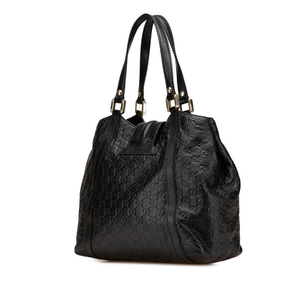 グッチ グッチシマ トートバッグ 233607 ブラック レザー レディース GUCCI 【中古】