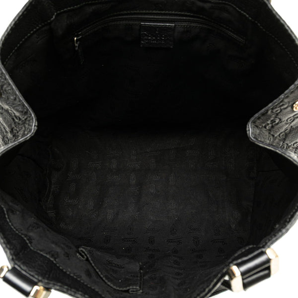 グッチ グッチシマ トートバッグ 233607 ブラック レザー レディース GUCCI 【中古】