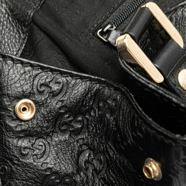 グッチ グッチシマ トートバッグ 233607 ブラック レザー レディース GUCCI 【中古】