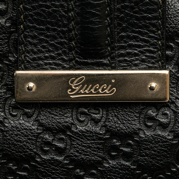 グッチ グッチシマ トートバッグ 233607 ブラック レザー レディース GUCCI 【中古】