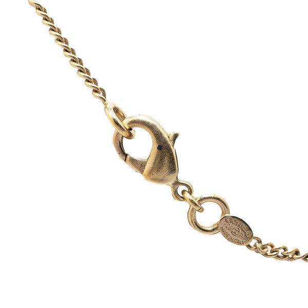 シャネル ココマーク マドモワゼル ハート ネックレス ゴールド ホワイト ブラック メッキ レディース CHANEL 【中古】