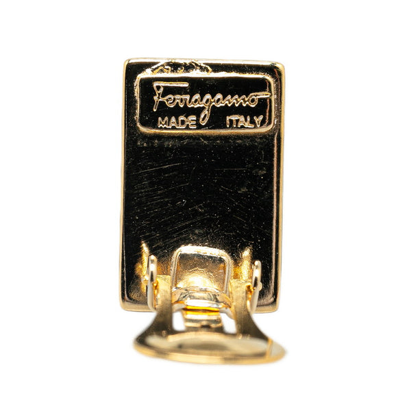 サルヴァトーレフェラガモ スクエア プレート イヤリング ゴールド メッキ レディース Salvatore Ferragamo 【中古】