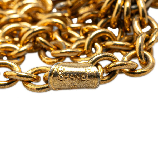 シャネル マトラッセ ココマーク バッグ モチーフ ネックレス ゴールド メッキ レディース CHANEL 【中古】