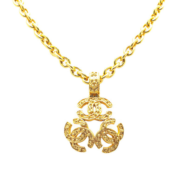 シャネル ヴィンテージ ココマーク ネックレス ゴールド メッキ レディース CHANEL 【中古】