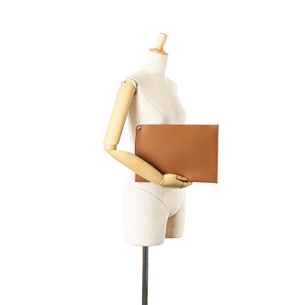 エルメス ドキュメントケース ブラウン トゴ レディース HERMES 【中古】