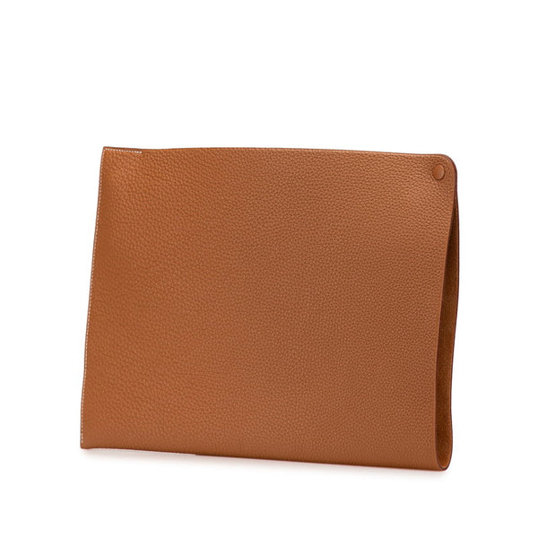 エルメス ドキュメントケース ブラウン トゴ レディース HERMES 【中古】