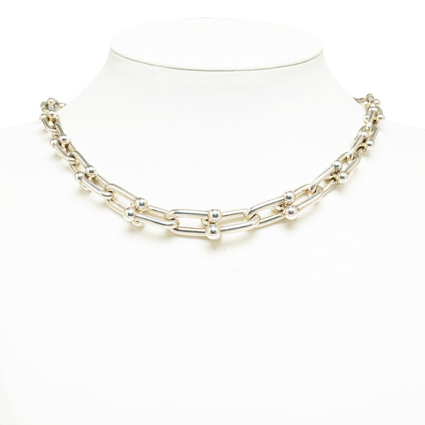 ティファニー ハードウェア グラジュエイテッド リンク ネックレス シルバー SV925 シルバー レディース TIFFANY&Co. 【中古】