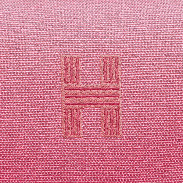 エルメス ブリッド ア ブラックPM ハンドバッグ ポーチ ハイビスカス ピンク コットン レディース HERMES 【中古】