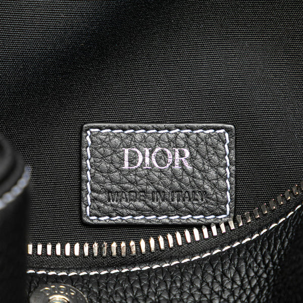 ディオール ランゴ22 ショルダーバッグ ブラック レザー レディース Dior 【中古】