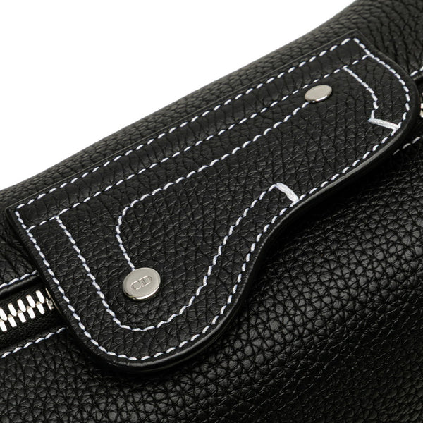 ディオール ランゴ22 ショルダーバッグ ブラック レザー レディース Dior 【中古】