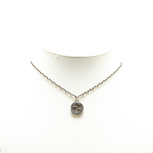 グッチ インターロッキングG チェーン ペンダントネックレス SV925 シルバー レディース GUCCI 【中古】
