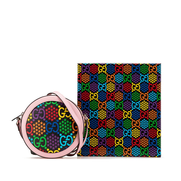 グッチ GGサイケデリック 斜め掛け ショルダーバッグ 603938 ピンク マルチカラー PVC レザー レディース GUCCI 【中古】